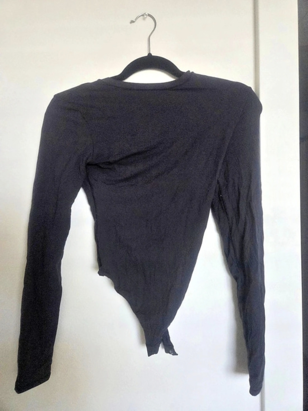 Skims Long Sleeve Bodysuit in Black Size Small